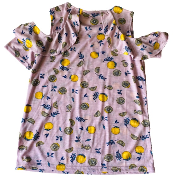 JUICY COUTURE Top Lemons Cold-Shoulder Lavender Size S XL - Picture 5 of 11